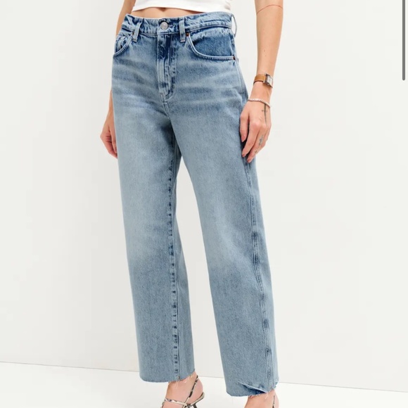 Reformation Val 90s Mid Rise Straight Cropped Jeans Manzanita - Size 29 - Picture 1 of 8